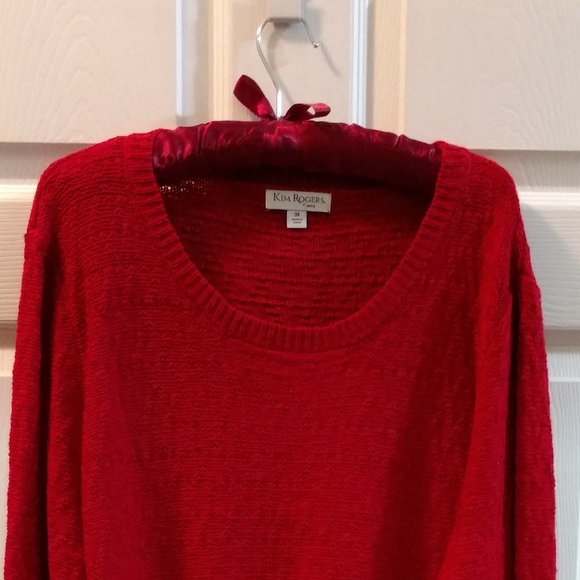 ** HOST PICK ** NWOT - Women's Red Plus Size 3X Tunic Sweater - Picture 2 of 7